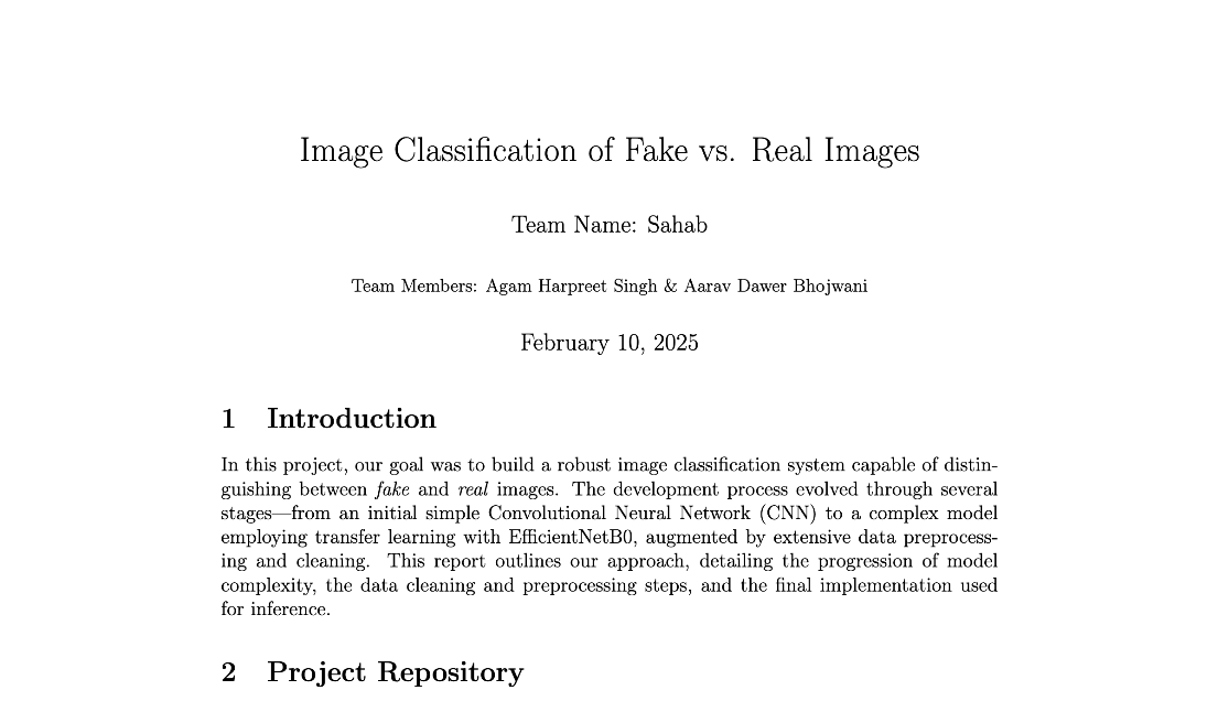 EfficientNetB0 for fake image detection